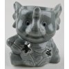 Keramická aroma lampa slon šedý