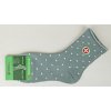 Dámské bavlněné zdravotní ponožky puntík LW45