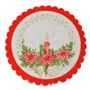Vánoční ubrus kulatý červený vz.1 35 cm