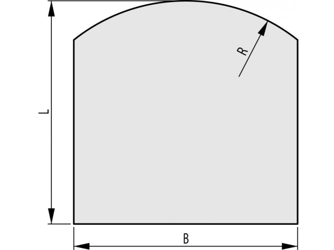 Sklo pod kamna 1000x1000x6 mm R800