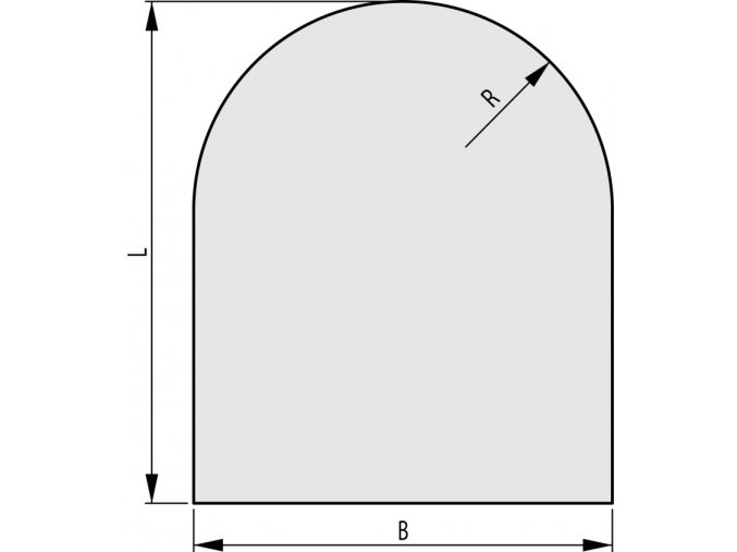 Sklo pod kamna 1000x1000x6 mm R500