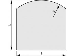 Sklo pod kamna 1000x1000x6 mm R800