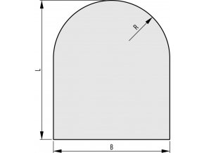 Sklo pod kamna 1000x1000x6 mm R500