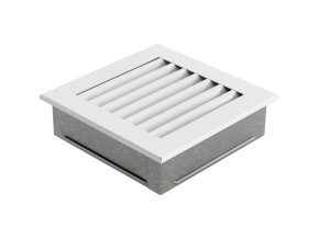 KRATKI Krbová mřížka Fresh s pevnou neprůhlednou žaluzií 17 x 17 cm bílá