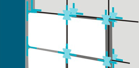 Různé spáry při montáži luxfer