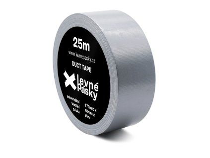 Textilní páska stříbrná 25 m
