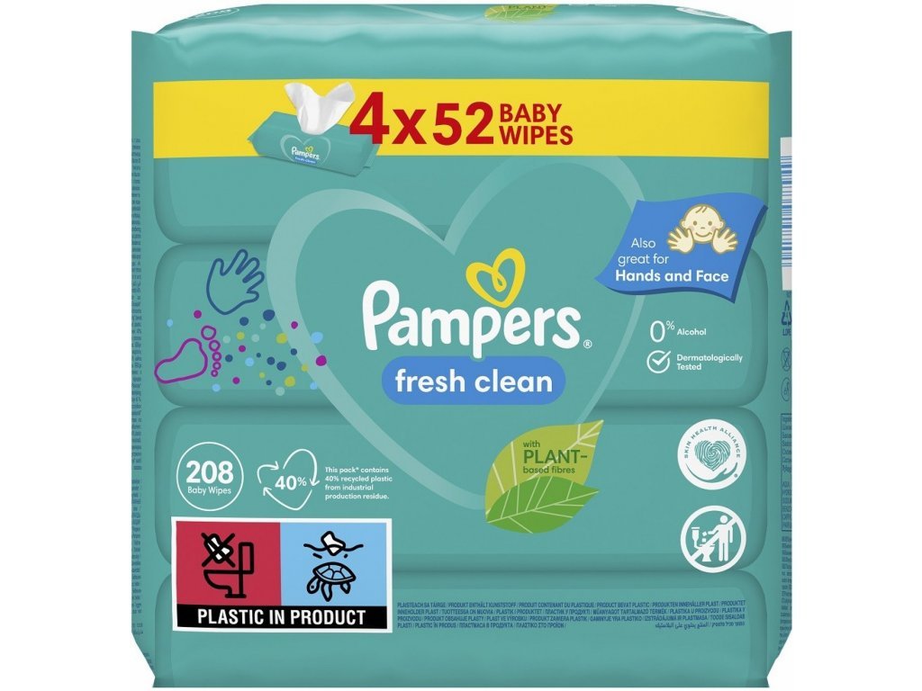 11073 pampers ubrousky fresh clean 4x52ks