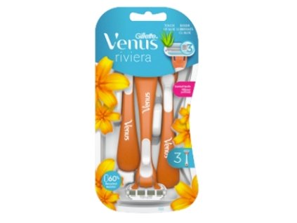 Gillette Venus Riviera dámské pohotová holítka, 3 ks