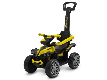 Dětské odrážedlo Baby Mix Mega Prime EVA s vodící tyčí žluté