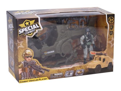 Vojenský vrtulník s pilotem 23 cm