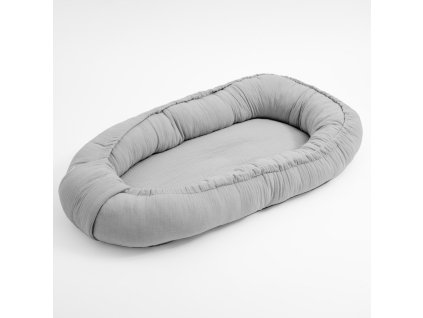 Mušelínové hnízdečko pro miminko New Baby light grey