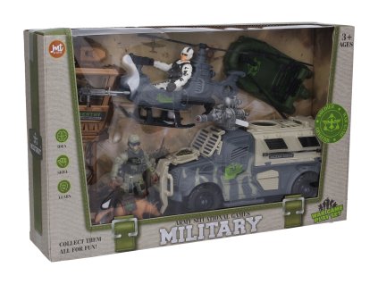 Vojenský set s figurkami a efekty 25 cm