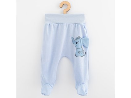 Kojenecké bavlněné polodupačky New Baby Happy Elephant blue - vel. 68 (4-6m)