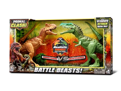 Primal Clash! Dino bitva set Carnotaurus VS Gigantosaurus 21 cm