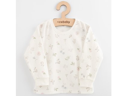 Dětské bavlněné tričko s dlouhým rukávem New Baby Kindergarten květinky - vel. 104 (3-4r)