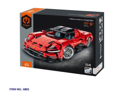 iM.Master Stavebnice auto sportovní červené 34,7x16,7x8,4 cm