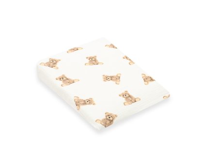 Mušelínový potah na kojenecký polštář-klín New Baby STANDARD 30x37cm bear