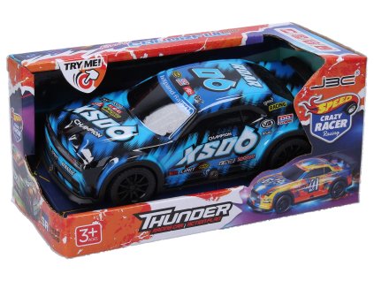 Auto závodní s efekty modré 19,5 cm