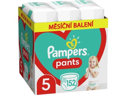 Pampers Pants 5 Junior (12-17 kg) 152 ks - měsíční balení