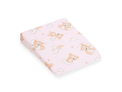 Potah na kojenecký polštář-klin New Baby BASIC 30x37 cm pink