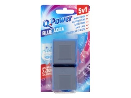 Q-Power Tuhý blok do nádržky WC Blue Water 2 ks