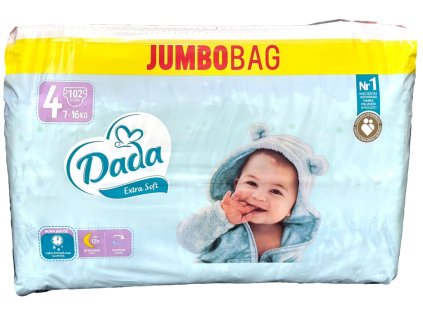 Dada Extra Soft JUMBOBAG Vel. 4 (7-16kg) 102 ks
