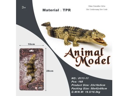 Krokodýl gumový měkký 23 cm