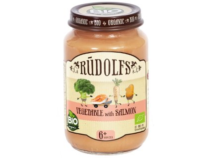 Rudolfs BIO Zelenina s lososem 190 g