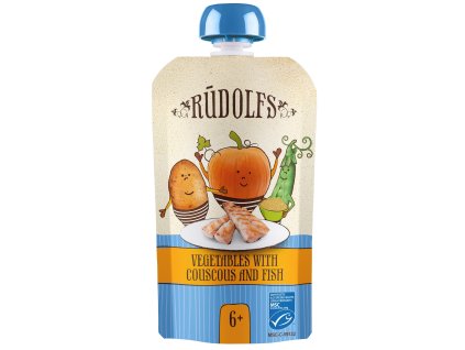 Rudolfs BIO kapsička Zelenina, kuskus, ryba 110 g