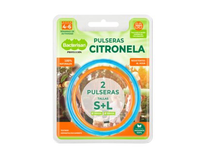Bacterisan repelentní náramek s citronelou 2 ks, (58mm a 68 mm)