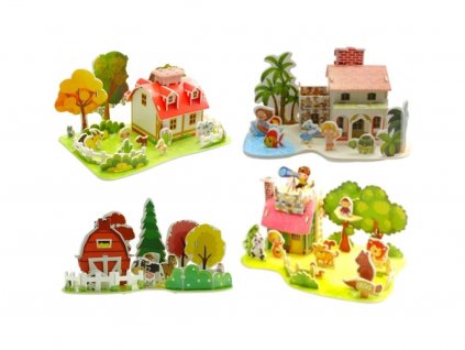 90499 3d puzzle mini zoo mix 20 x 13 x 10 cm 1ks