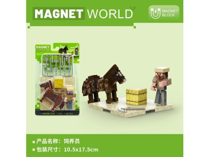 Stavebnice Magnet World bojovník s koněm