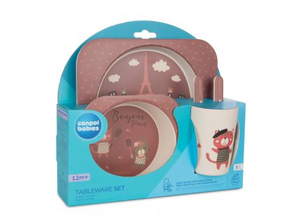 canpol babies sada nadobi bonjour paris 5ks cervena (1)