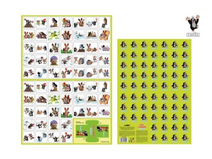 Krtek Pexeso vystřihovací Krtek a kamarádi