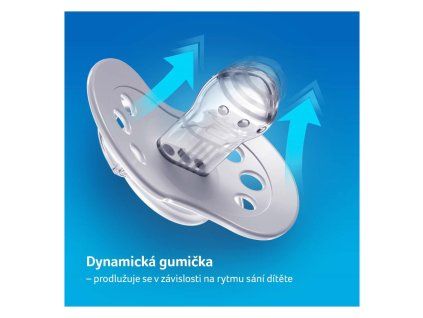 lovi dudlik silikonovy dynamicky hey 3 6m 2ks