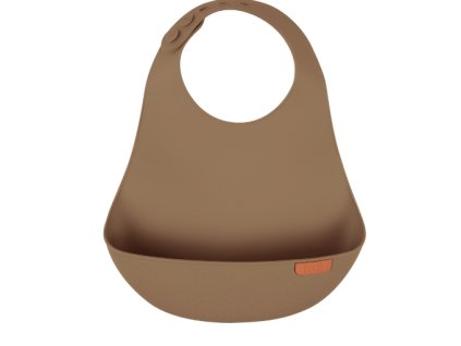 LOVI Silikonový bryndák s kapsou Granola