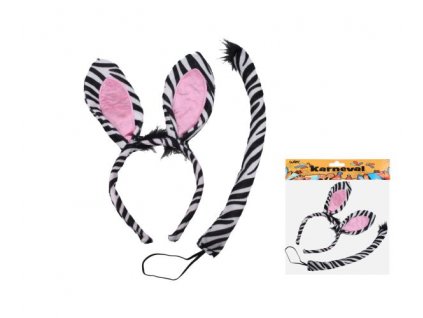 Set karneval - čelenka zebra