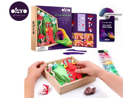 OKTO Modelování Malý svět v rámečku motiv "Skřítek" 21x21 cm