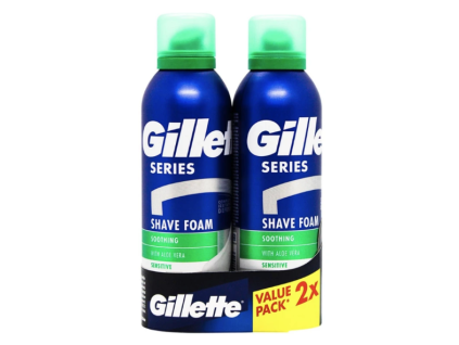 Gillette pěna na holení 2 x 200 ml Series Sensitive