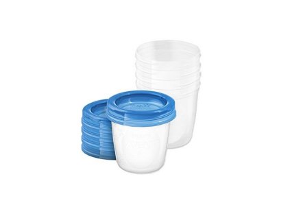 Sada Via pohárků s víčkem Avent 180 ml - 5 ks