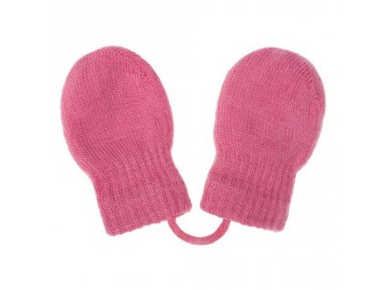 Dětské zimní rukavičky New Baby růžové - vel. 56 (0-3m)