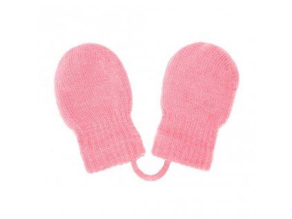Dětské zimní rukavičky New Baby světle růžové - vel. 56 (0-3m)