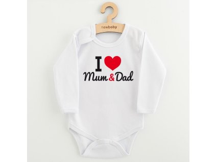 Body s potiskem New Baby I Love Mum and Dad - vel. 80 (9-12m)