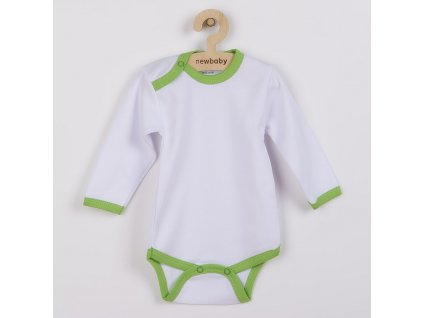 Kojenecké body New Baby s zeleným lemem - vel. 74 (6-9m)