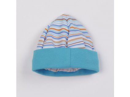 Kojenecká čepička New Baby Puppik 2 tyrkysová - vel. 68 (4-6m)