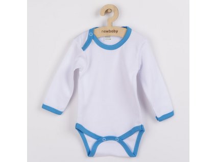 Kojenecké body New Baby s modro-tyrkysovým lemem - vel. 80 (9-12m)
