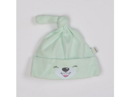 Bavlněná kojenecká čepička Bobas Fashion Lucky zelená - vel. 68 (4-6m)
