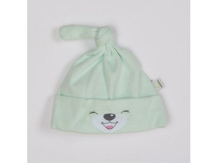 Bavlněná kojenecká čepička Bobas Fashion Lucky zelená