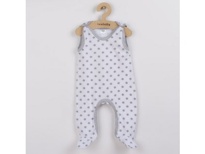 Kojenecké dupačky New Baby Classic II šedé s hvězdičkami - vel. 74 (6-9m)