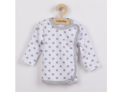 Kojenecká košilka New Baby Classic II šedá s hvězdičkami - vel. 62 (3-6m)